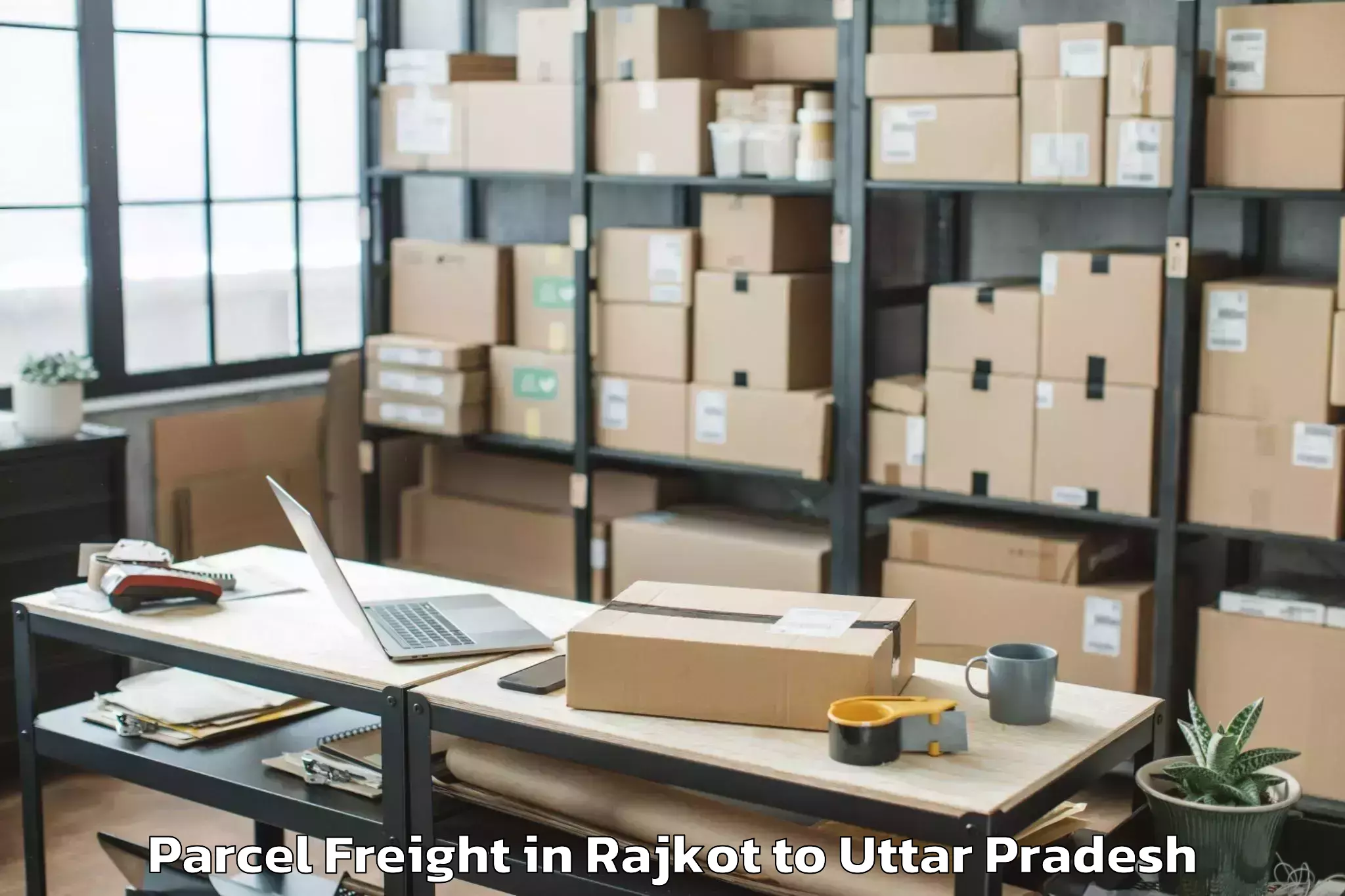 Get Rajkot to Lucknow Parcel Freight